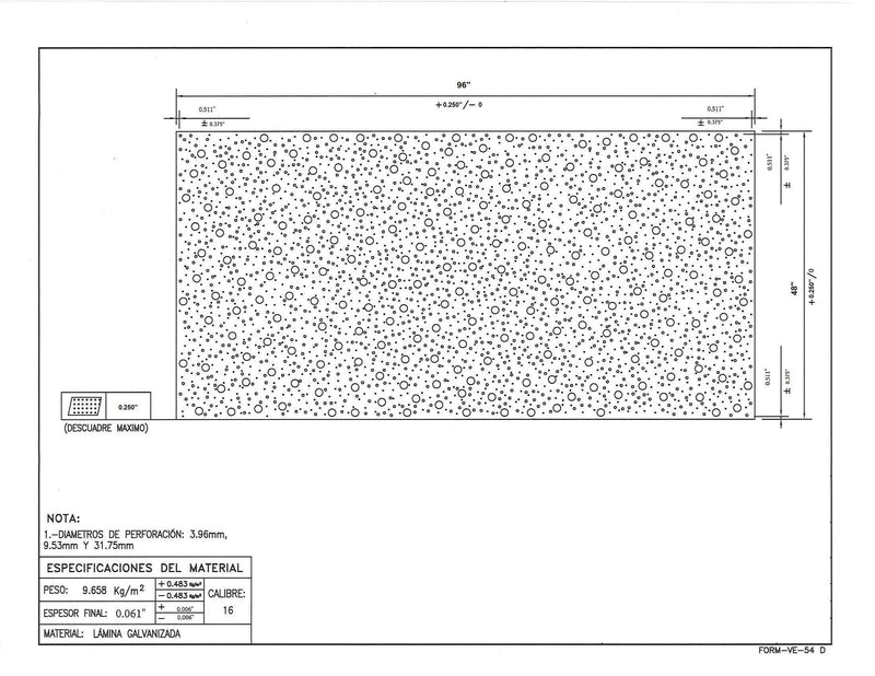 Steel Perforated Panel 125143