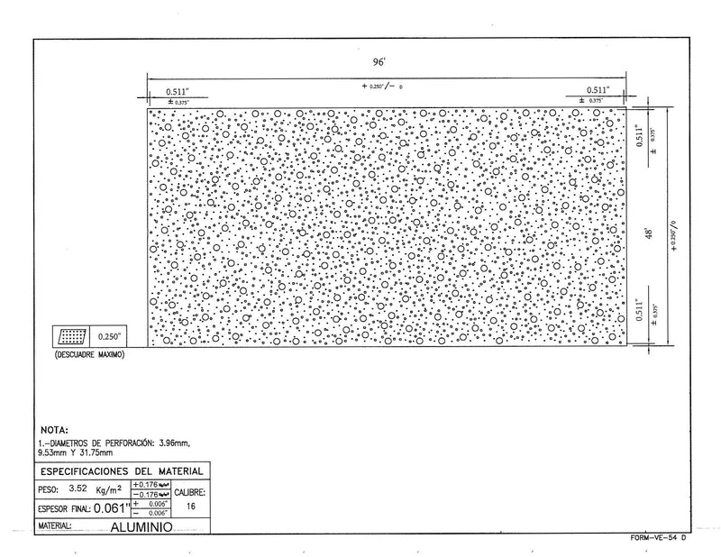 Aluminum Perforated Panel 127177