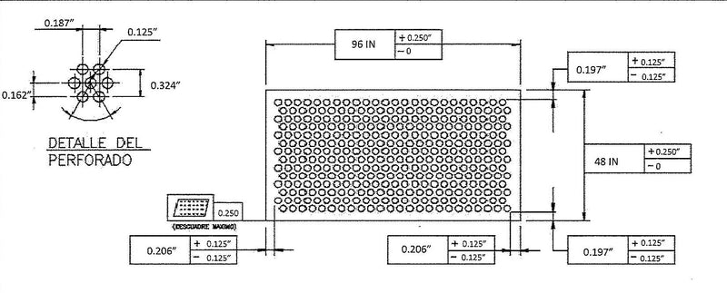 Steel Perforated Panel 125298