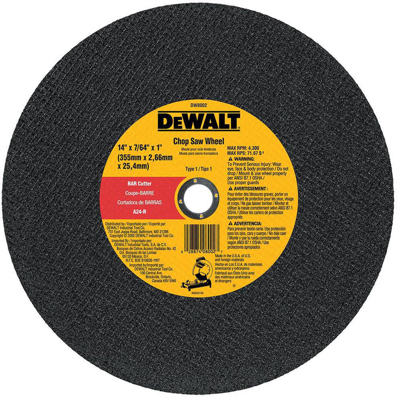 Dewalt Chop Saw Cutting Disc