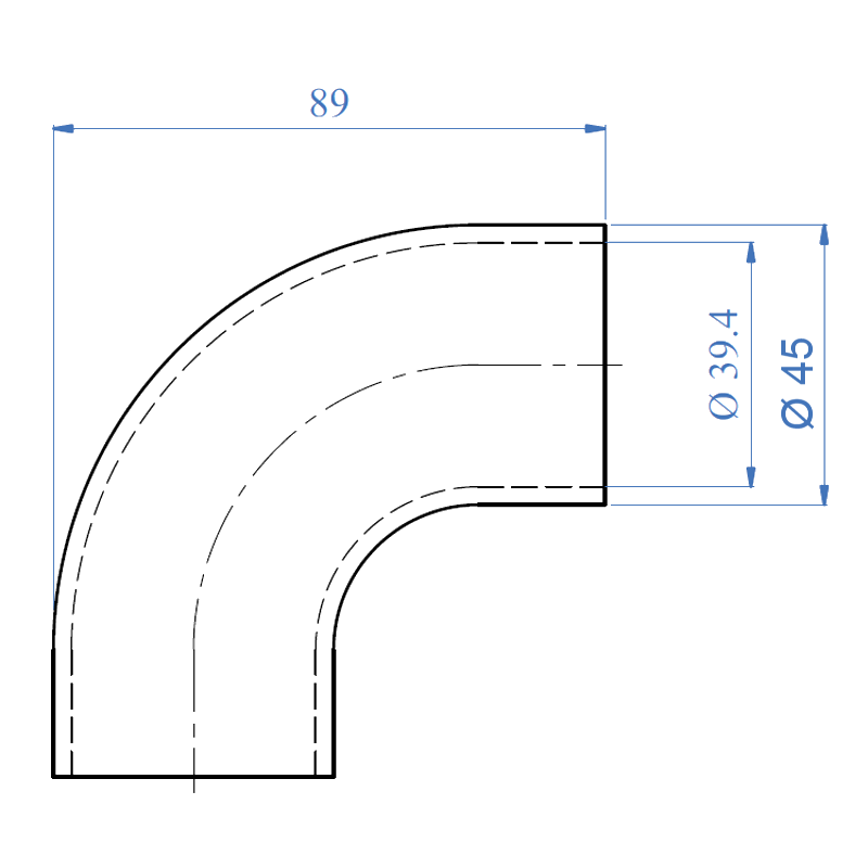 Inox® Curved 90° Elbow