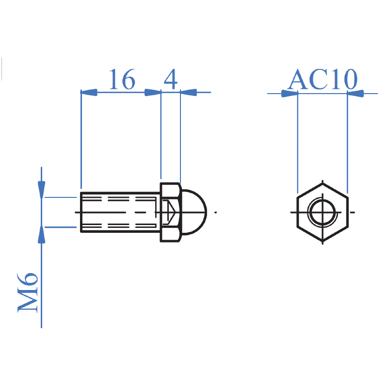 INOX ® Domed head nut