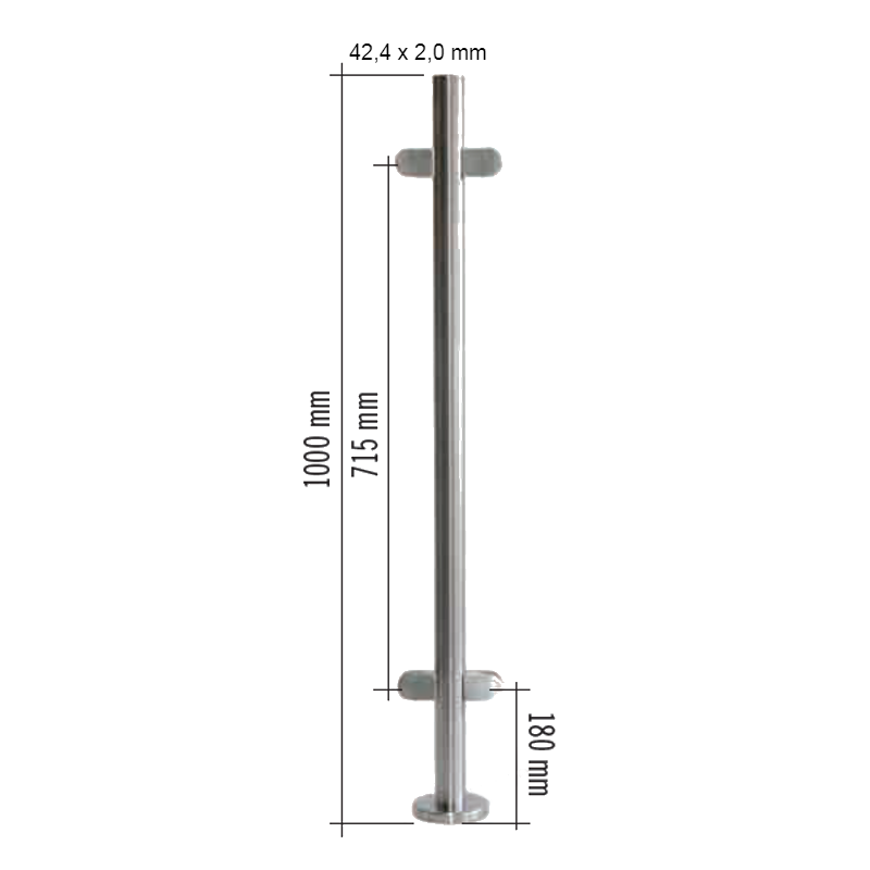 Inox® Round Section Newel Line Post