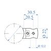 Inox® Round Bar Holder