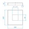 Inox® Cube System Flange Canopy