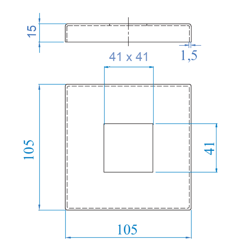 Inox® Cube System Flange Canopy