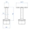 Inox Handrail System Support