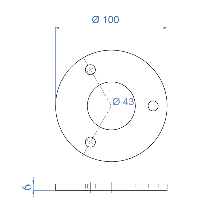 Inox ® Flat Disc Flange