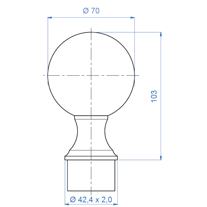 Inox® Knob Shape End Cap