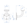 Inox® Wall Handrail Support