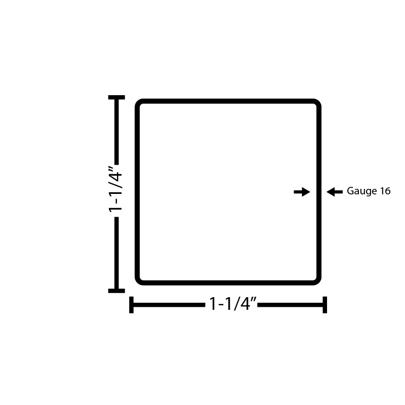 Black Steel Squared Tube