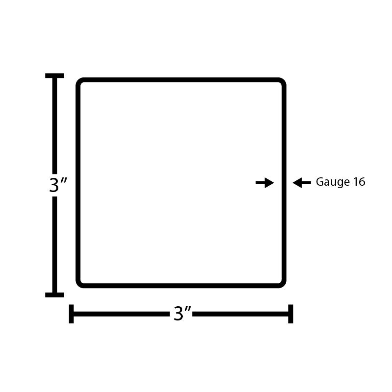 Black Steel Square Tube