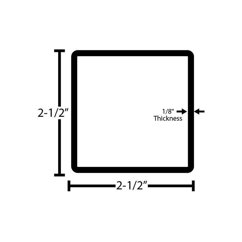 Black Steel Squared Tube