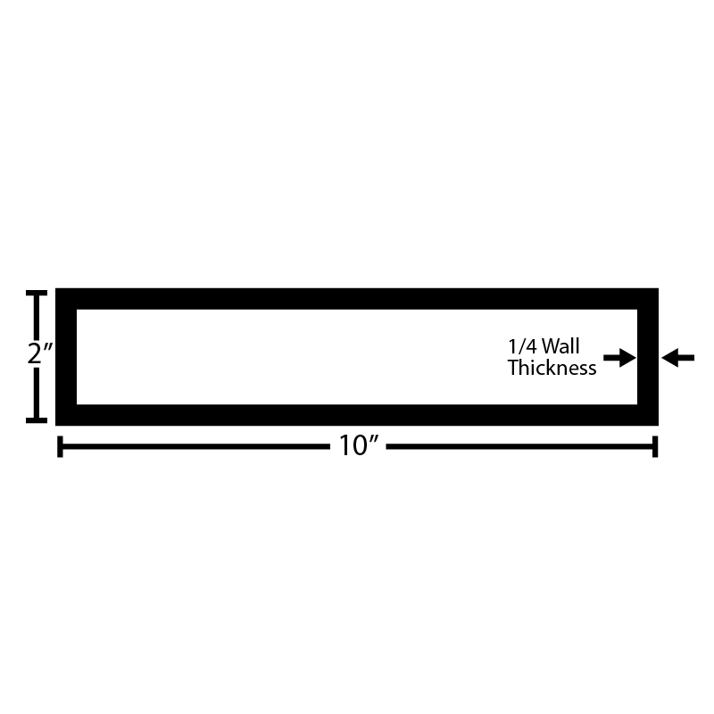 Black Steel Rectangular Tube