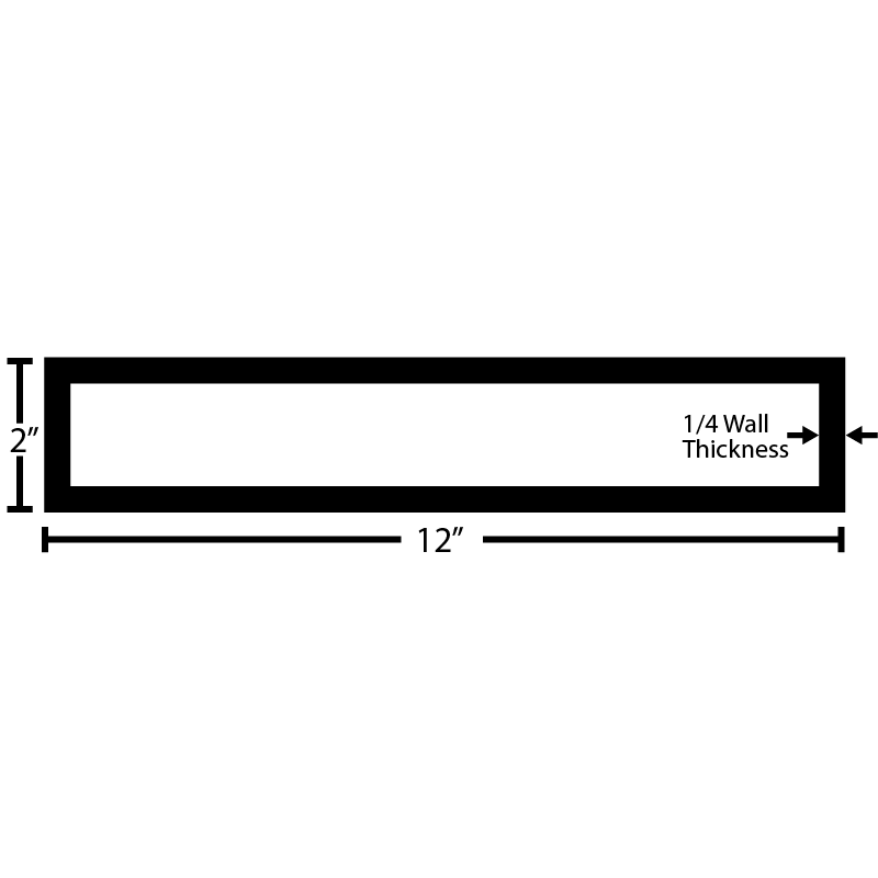 Black Steel Rectangular Tube