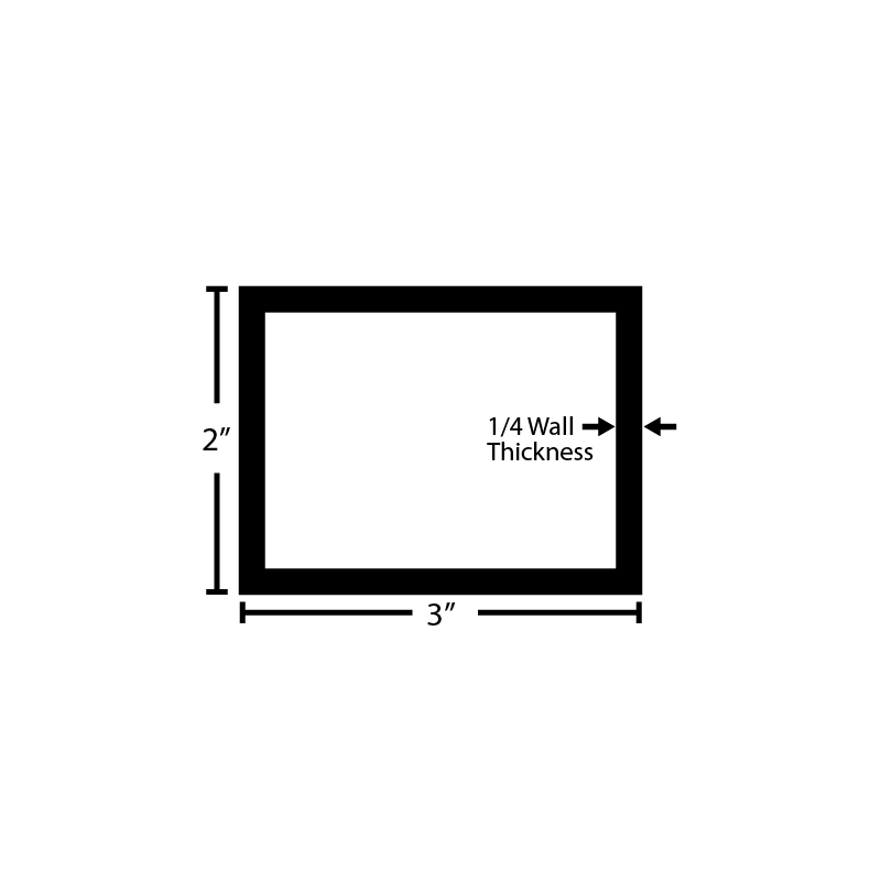 Black Steel Rectangular Tube