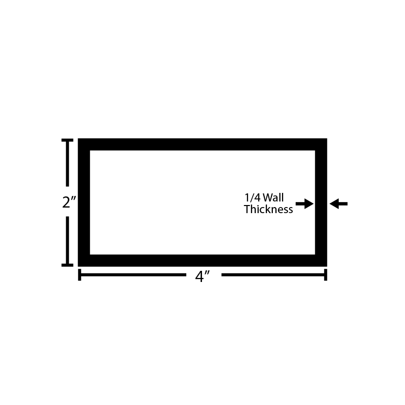 Black Steel Rectangular Tube