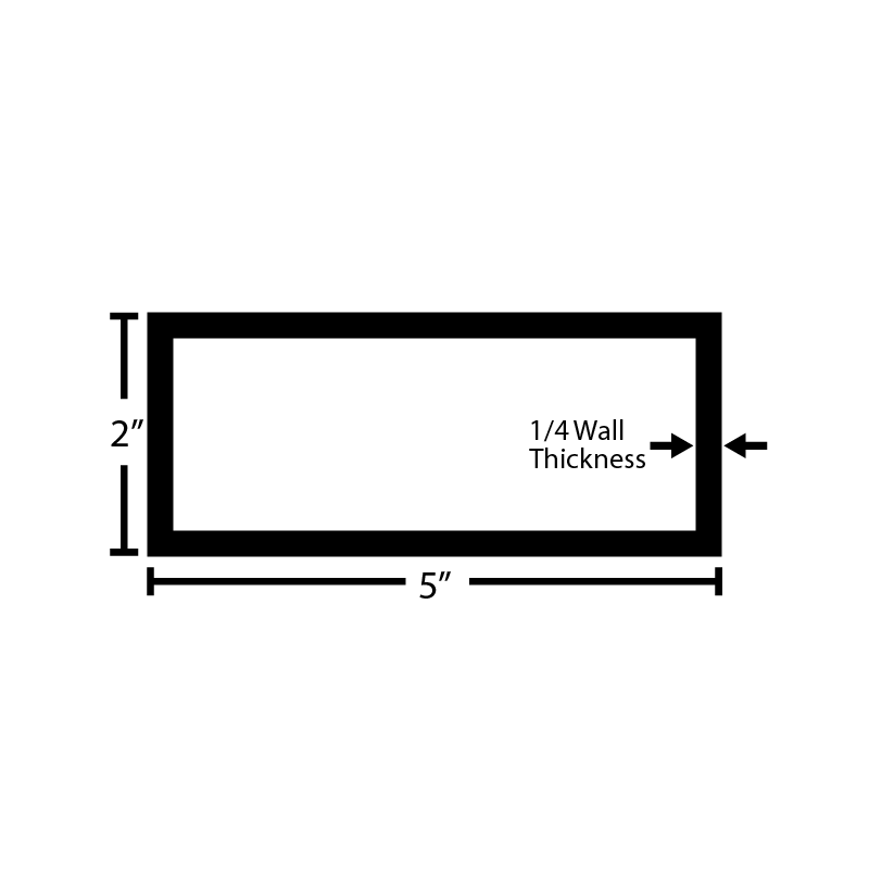 Black Steel Rectangular Tube