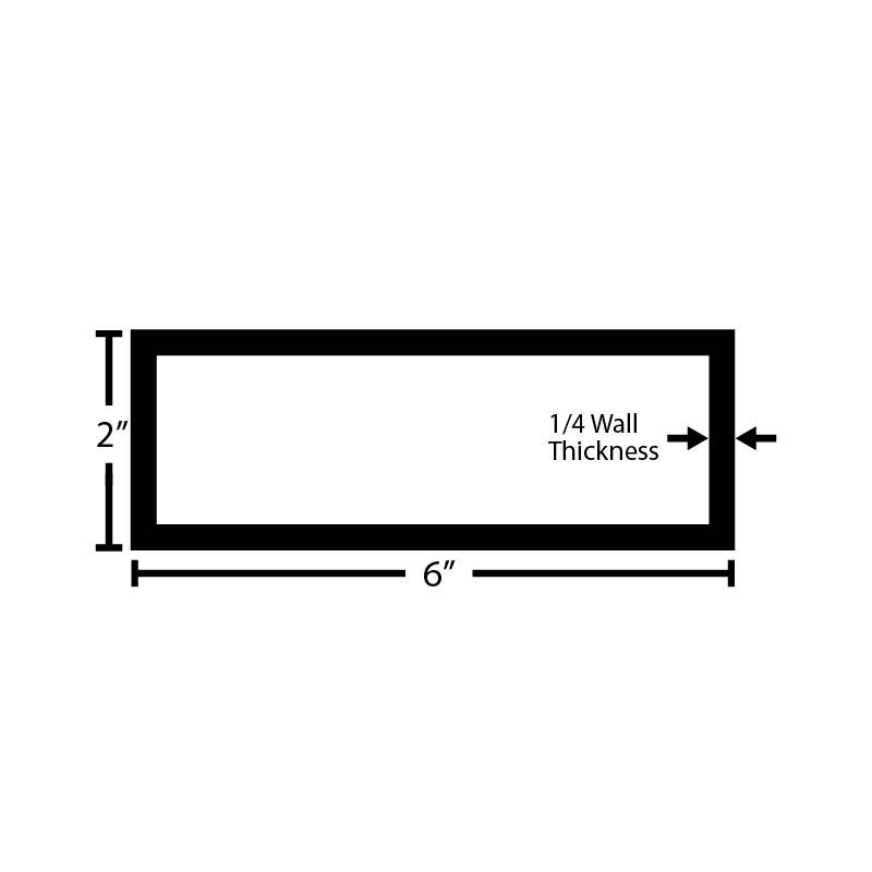Black Steel Rectangular Tube
