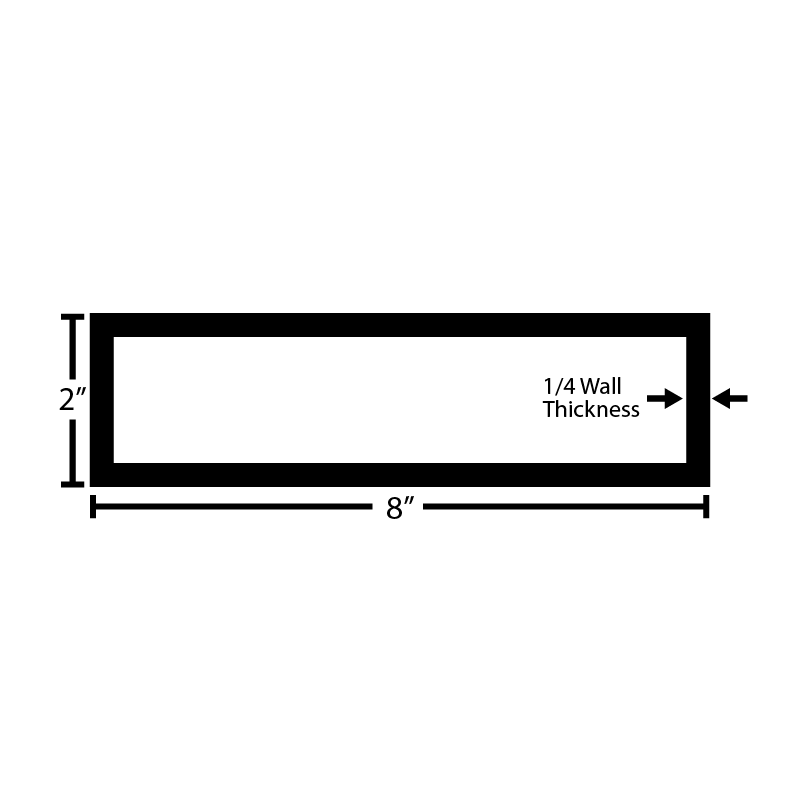 Black Steel Rectangular Tube
