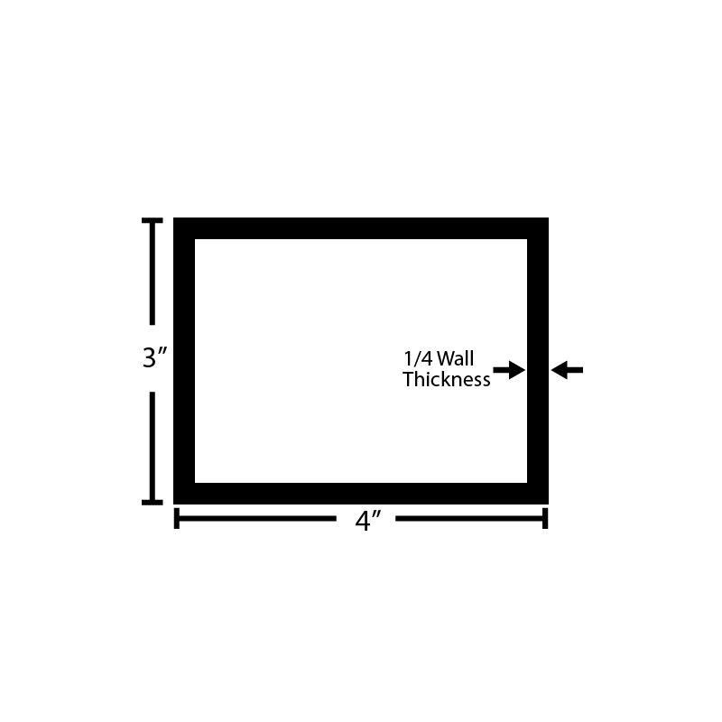 Black Steel Rectangular Tube