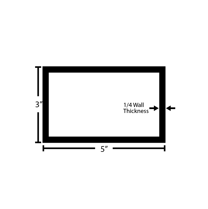 Black Steel Rectangular Tube