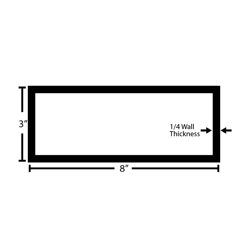 Black Steel Rectangular Tube