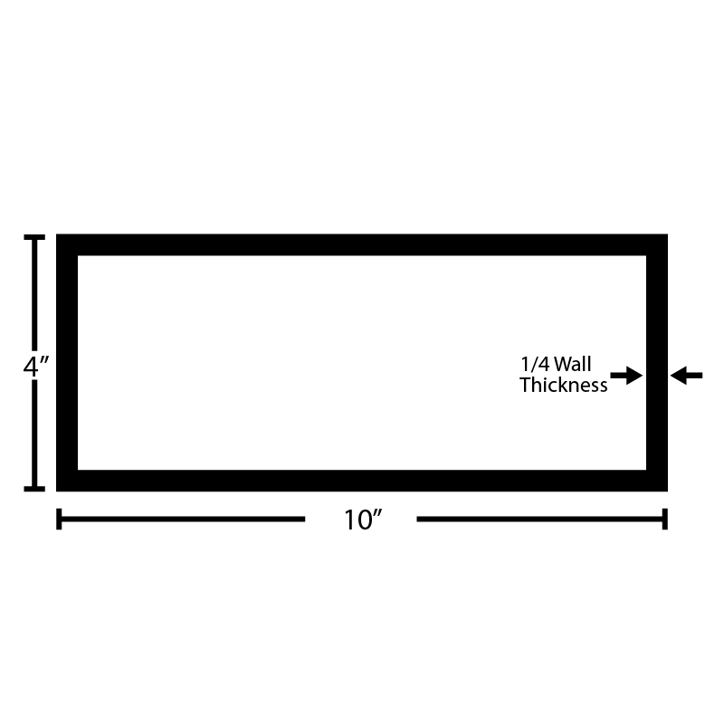 Black Steel Rectangular Tube