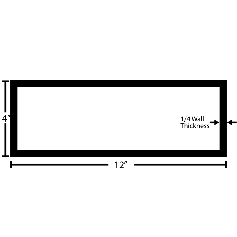 Black Steel Rectangular Tube