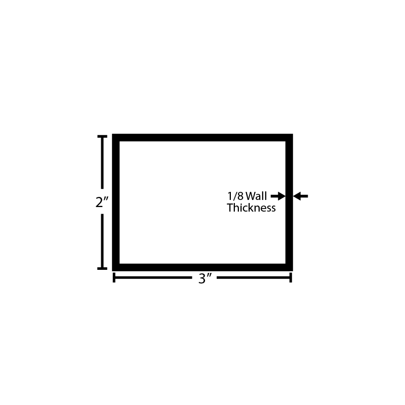 Black Steel Rectangular Tube