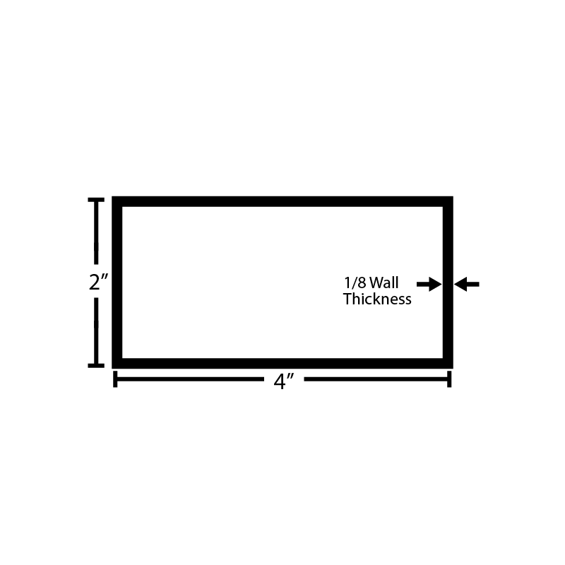 Black Steel Rectangular Tube