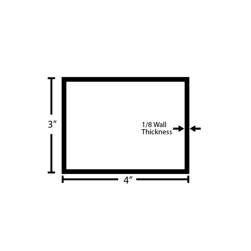 Black Steel Rectangular Tube