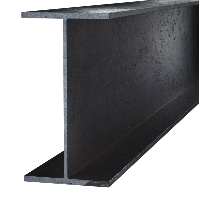 Black Steel Wide Flange Beam