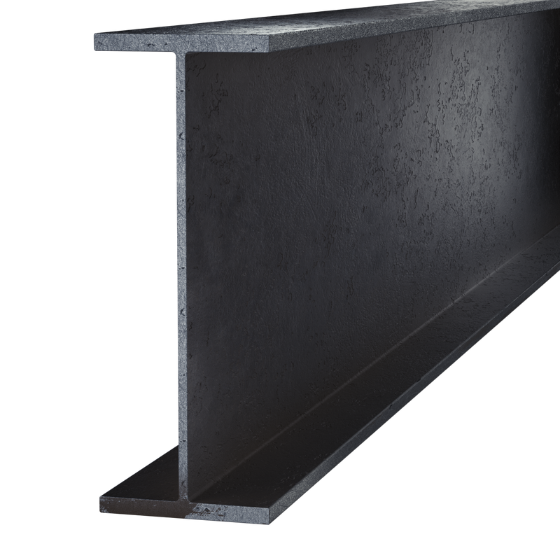 Black Steel Wide Flange Beam