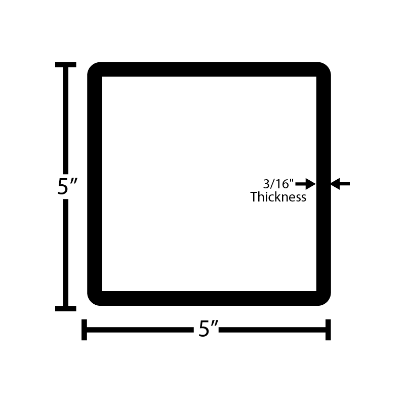 Black Steel Squared Tubing