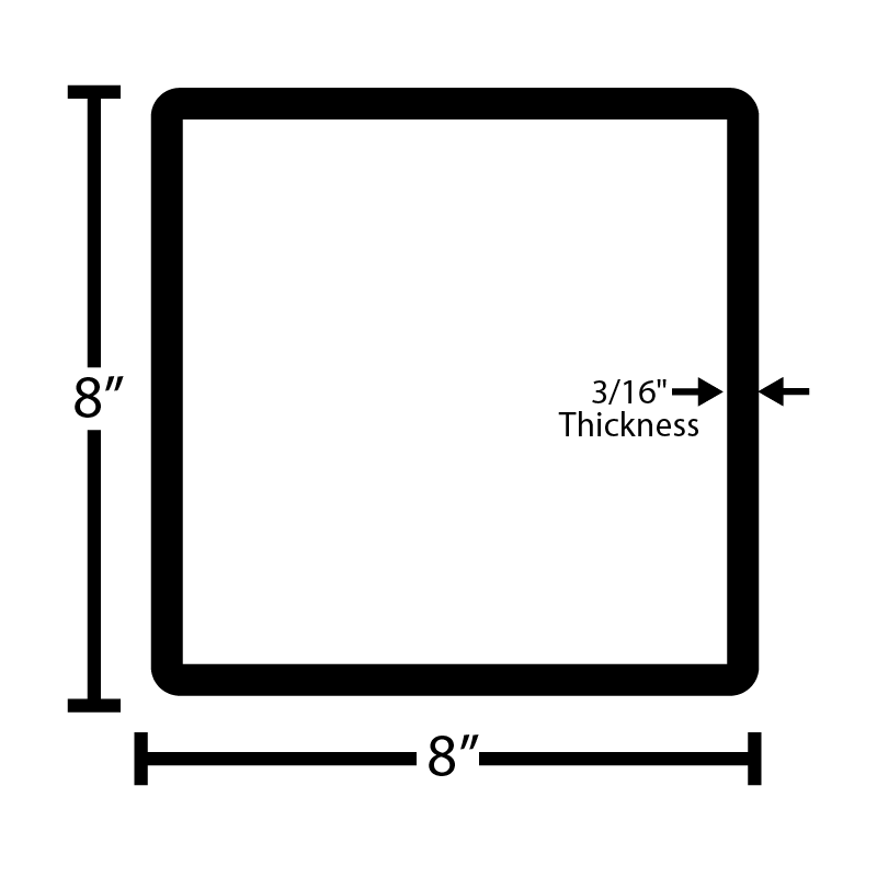 Black Steel Squared Tubing