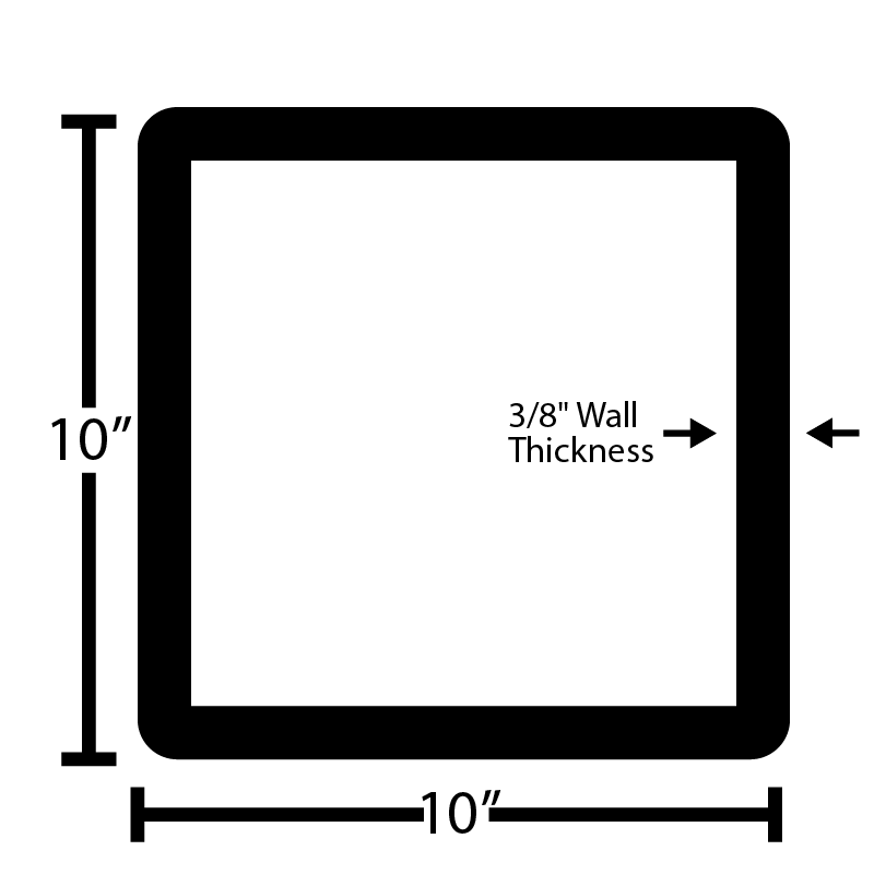 Black Steel Squared Tube