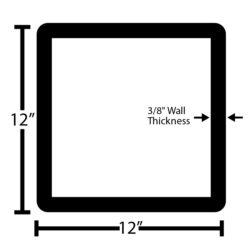 Black Steel Squared Tube