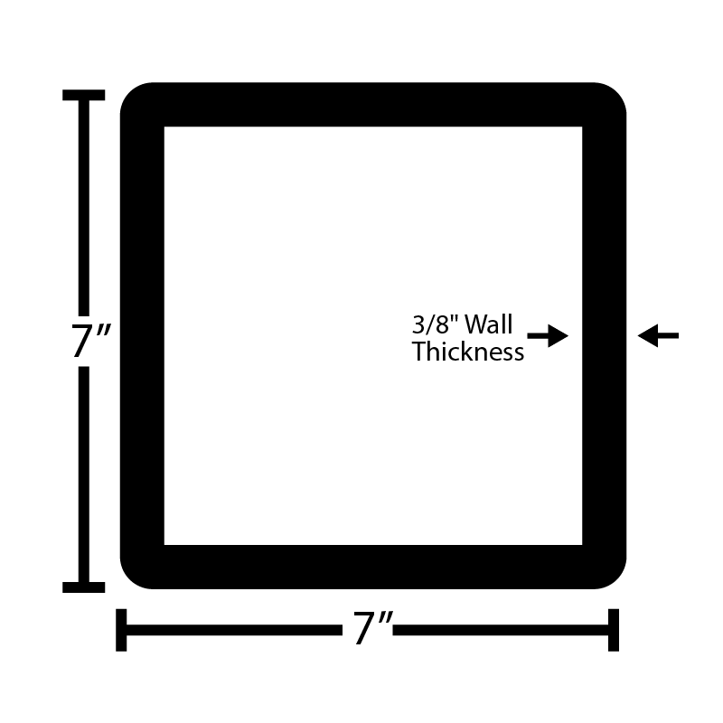 Black Steel Squared Tube