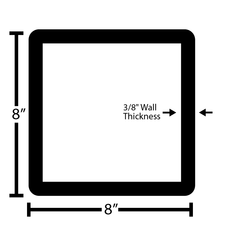 Black Steel Squared Tube