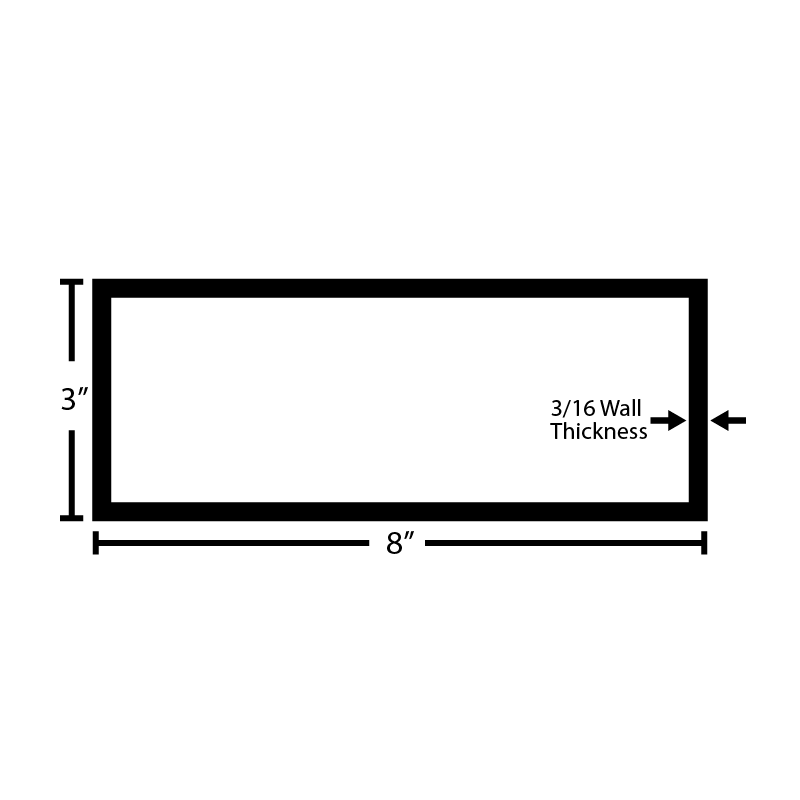 Black Steel Rectangular Tube