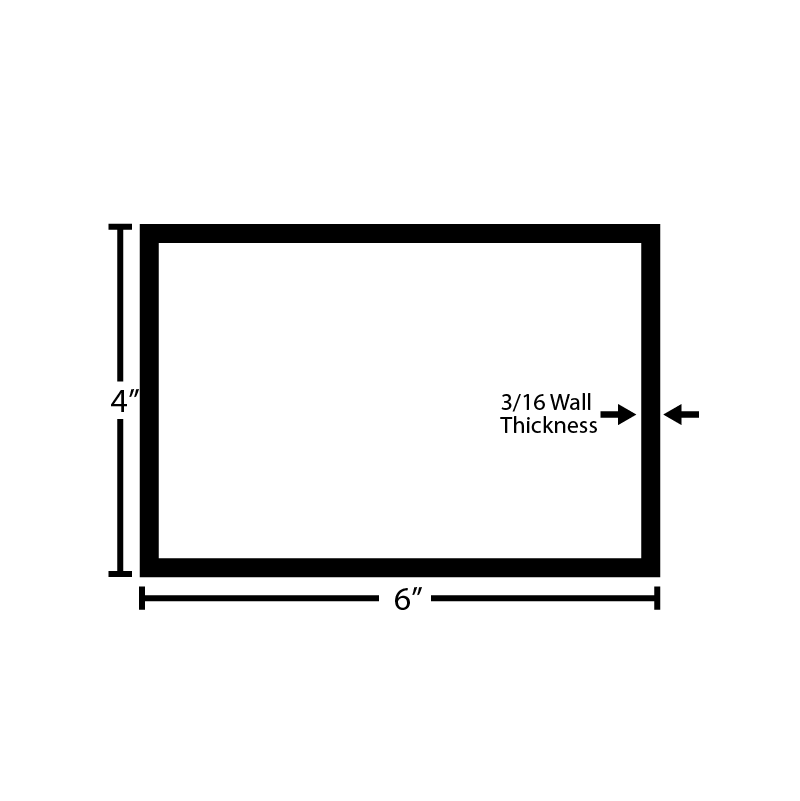 Black Steel Rectangular Tube
