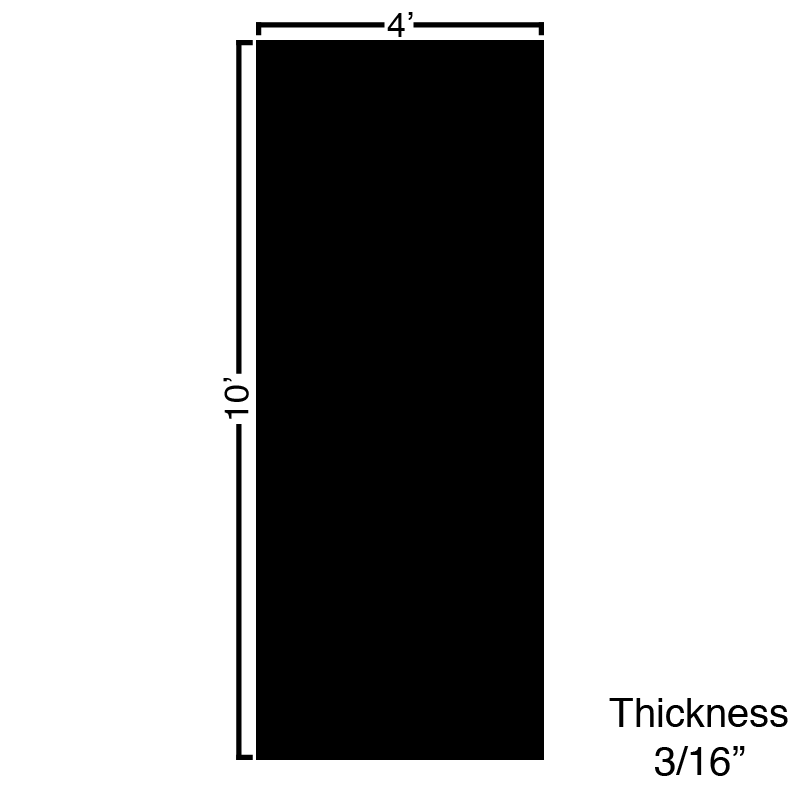 Black Steel Diamond Plate 3/16''