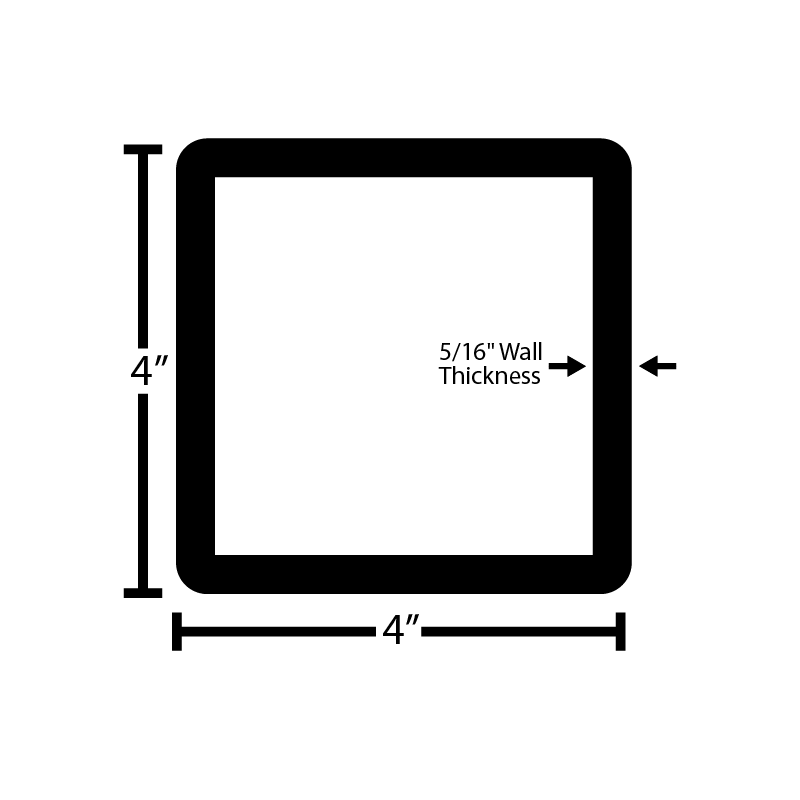 Black Steel Squared Tube