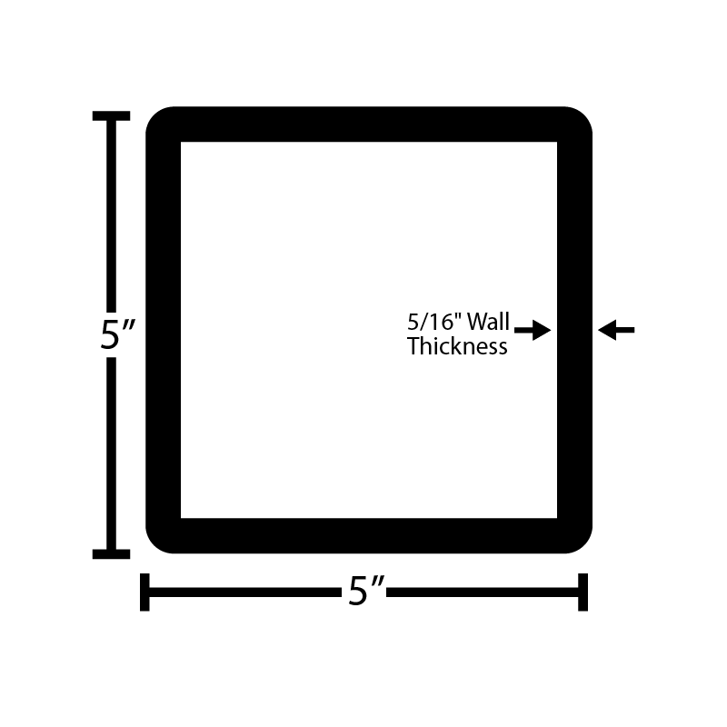 Black Steel Squared Tube