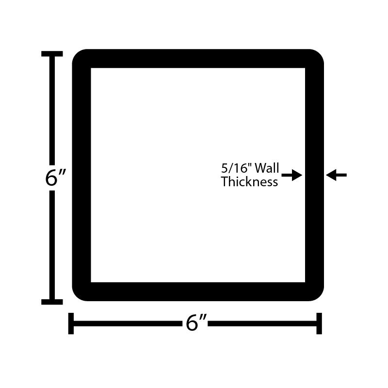 Black Steel Squared Tube