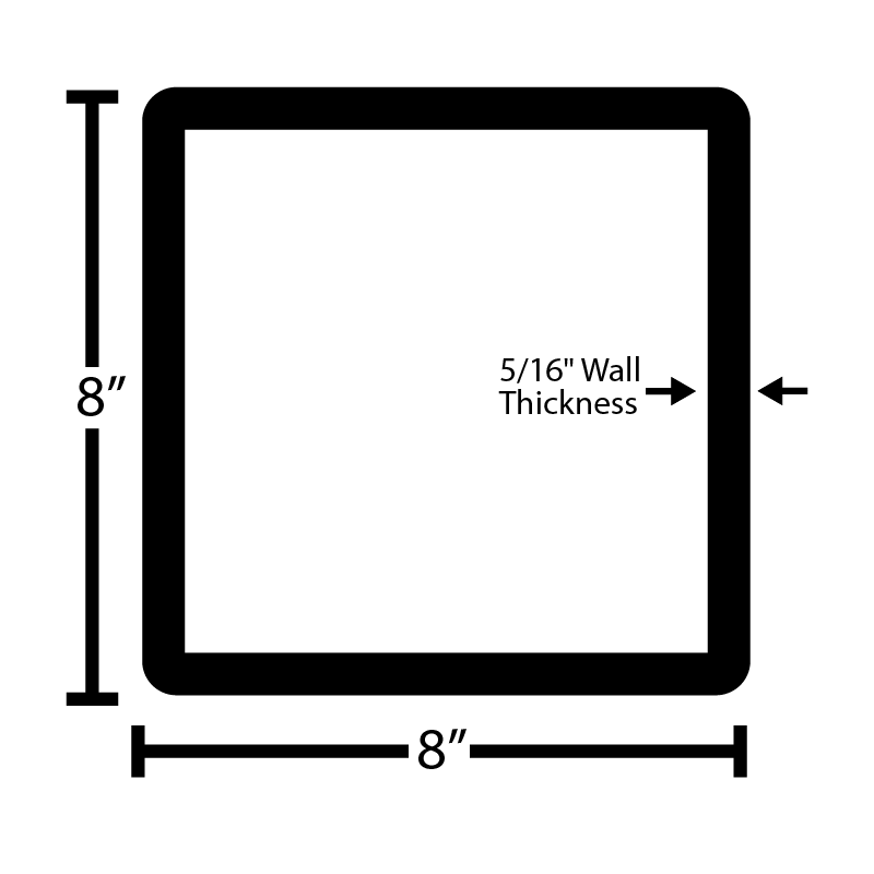 Black Steel Squared Tube