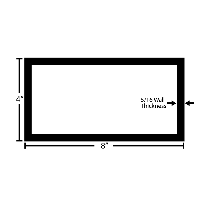 Black Steel Rectangular Tube