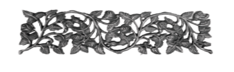 Cast Iron Floral Design 8.74C