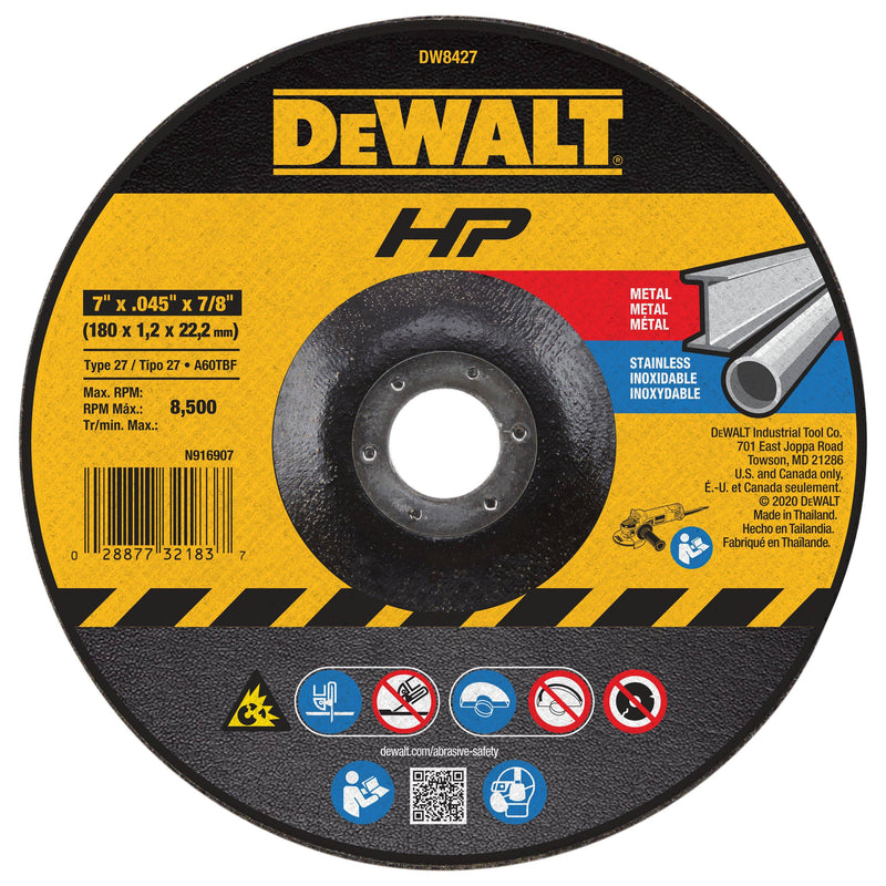 Dewalt Metal/Stainless Cutting Disc - Steel and Pipes Inc.